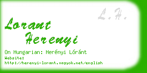 lorant herenyi business card